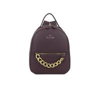 Braccialini Beth Jewels Zaino in similpelle di colore bordeaux, il design è impreziosito da una catena dorata removibile a maxi maglie, che aggiunge un tocco glamour e distintivo. Perfetto per un look
