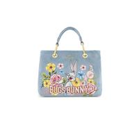 Braccialini Beth Lt Bloom Borsa a mano media in morbido materiale effetto suede color polvere, arricchita da dettagli metallici dorati e da una tracolla removibile e regolabile per una doppia