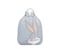 Braccialini Beth Lt Zaino di color grigio con spallacci regolabili per il massimo comfort e versatilità. Il protagonista è Bugs Bunny, raffigurato in una maxi applicazione frontale ricamata che dona