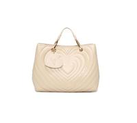 Braccialini Beth Matelassé Borsa a mano di grandi dimensioni in colore beige, con doppi manici e tracolla removibile e regolabile per una doppia portabilità. Presenta una lavorazione trapuntata a