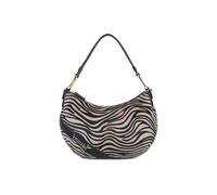 Braccialini Beth Matelassé Borsa a spalla a forma di mezzaluna in materiale effetto cavallino dalla fantasia leopardata. Con manico, chiusura zip e tracolla in nastro logato rimovibile e regolabile