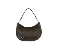 Braccialini Beth Matelassé Borsa a spalla a forma di mezzaluna in materiale effetto cavallino dalla fantasia leopardata. Con manico, chiusura zip e tracolla in nastro logato rimovibile e regolabile