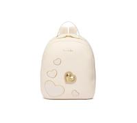 Braccialini Beth Patch Zaino con manico superiore e due spallacci di colore beige, all'interno una pochette tono su tono estraibile. Il modello è arricchito da una decorazione con dettagli a forma di