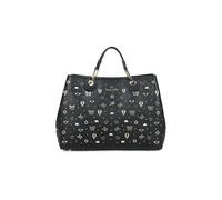 Braccialini Beth Strass Borsa a mano di grandi dimensioni in colore biscotto, con doppi manici e tracolla logata removibile e regolabile per una doppia portabilità. All’interno, una pochette