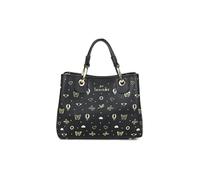 Braccialini Beth Strass Borsa a mano di medie dimensioni in colore smeraldo, con doppi manici e tracolla logata removibile e regolabile per una doppia portabilità. All’interno, una pochette estraibile