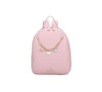 Braccialini Beth Zaino in similpelle di colore argento, all'interno una pochette totalmente estraibile. Il modello è arricchito da una catena removibile dorata con ciondoli raffinati, che aggiungono