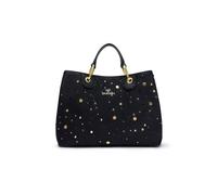 Braccialini Beth Strass Borsa a mano di grandi dimensioni con doppi manici, chiusura con clip e tracolla in nastro logato rimovibile e regolabile che ne permette la doppia portabilità. All'interno una