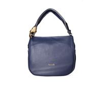 Braccialini Borsa a tracolla blu in vera pelle con tracolla regolabile e chiusura magnetica
