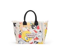 Braccialini Borsa Donna Firmata Linea Summer Tote con Stampa Vivace Looney Tunes