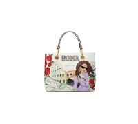 Braccialini Borsa Donna Firmata Postcard Roma a Mano con Tracolla