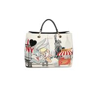 Braccialini Cartoline Lt Borsa a mano in similpelle con doppi manici e tracolla regolabile e removibile che ne permette la doppia portabilità. Con una stampa romantica ispirata a Parigi con l’iconico