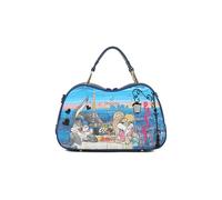 Braccialini Cartoline Lt Borsa a mano in similpelle con doppi manici e tracolla regolabile e removibile per una doppia portabilità. La forma compatta è valorizzata da una stampa romantica ispirata a