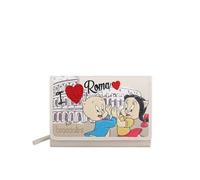 Braccialini - Portafoglio donna piccolo in simil pelle stampa Potky pig e Petuni