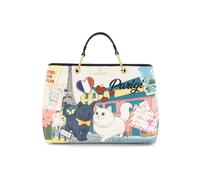 Braccialini Cartoline Parigi Borsa a mano dalle grandi dimensioni, ideale per chi desidera un accessorio capiente senza rinunciare a stile e originalità. La stampa dedicata a Parigi racconta