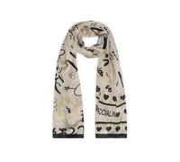 Braccialini Foulard Foulard realizzato in tessuto poliestere effetto seta, leggero e delicato sulla pelle. La stampa caratterizzata da margherite, viene enfatizzata da scritte stilizzate che rendono