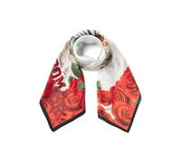 Braccialini Foulard Foulard realizzato in tessuto poliestere effetto seta sul quale risalta decorata con una stampa che celebra la magnifica Roma con il Colosseo e da dettagli raffinati e romantici.