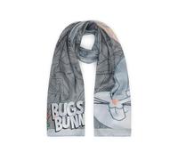 Braccialini Foulard Lt Foulard in poliestere effetto seta con protagonista Bugs Bunny. Su fondo grigio animato da una sequenza di espressioni del celebre coniglio, spicca il suo volto in primo piano