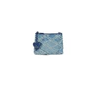 Braccialini Jinny Jeans Borsa a tracolla con chiusura zip e tracolla in nastro logato rimovibile e regolabile che ne permette la doppia portabilità. Il modello è in denim blu con dettagli sfrangiati e