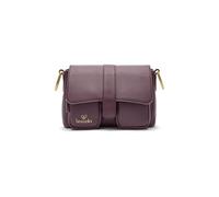 Braccialini Jinny Jewels Borsa a spalla in similpelle di colore bordeaux, dal design compatto con patta e tasche frontali con zip è arricchito da dettagli in metallo dorato. La tracolla regolabile e