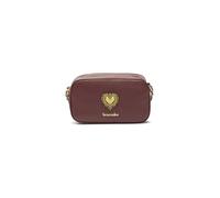 Braccialini Jinny Leather Borsa a tracolla in pelle di colore platino dalla linea compatta e minimalista. Il cuore dorato con dettagli decorativi sul fronte dona un tocco romantico e prezioso. Con una