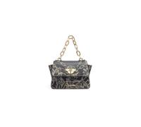 Braccialini Lily Borsa a mano in pelle con elegante manico a catena dorata e tracolla removibile e regolabile in tessuto logato per una portabilità pratica e sofisticata. Il design compatto è
