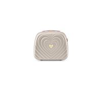 Braccialini Matelassé Compatto, raffinato e straordinariamente pratico, il beauty case Braccialini oro conquista con il suo design sofisticato e la texture a rilievo a forma di cuore, che dona volume,