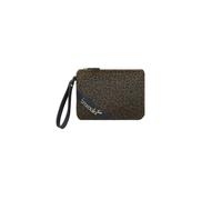 Braccialini Milly Pochette in materiale effetto cavallino dalla fantasia leopardata, dal design essenziale e raffinato. Chiusura con zip dorata con laccetto laterale e logo frontale.