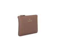 Braccialini Milly Pochette in materiale simil pelle di colore platino, dal design essenziale e raffinato. Chiusura con zip dorata con laccetto laterale e logo frontale. Compatta e leggera,
