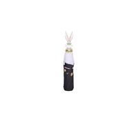 Braccialini Ombrelli Lt Ombrello manuale con impugnatura sagomata a forma di Bugs Bunny. Design romantico su base nera con cuori e grafica di Bugs Bunny. Dettagli rosa a contrasto e logo Looney Tunes