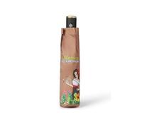 Braccialini Ombrello Cartoline Ombrello automatico ispirato alla Cartolina Mexico con base beige e stampa colorata. Comoda polsiera per portabilità a mano.