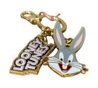 BRACCIALINI PORTACHIAVI AD ANELLO con 1 CIONDOLO Looney Tunes Bugs Bunny LTKEY05