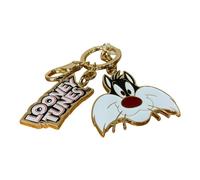 BRACCIALINI PORTACHIAVI AD ANELLO con 1 CIONDOLO Looney Tunes Silvestro LTKEY06