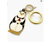 BRACCIALINI PORTACHIAVI AD ANELLO In metallo con 1 CIONDOLO pinguino AT0385 KR2
