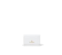 Braccialini Basic Portafoglio in pelle di colore beige, modello continental medio con la logatura in rilievo dorata.