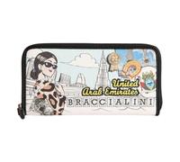 Braccialini - Portafoglio Zip Around Cartoline Emirati Arabi Uniti Nero - - Accessories - Donna - Nero - ONE SIZE