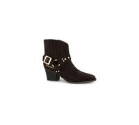 Braccialini Rock Tronchetto dal fascino caldo e deciso, realizzato in morbida pelle marrone e ispirato all’iconico stile western. La silhouette elegante è arricchita da una fascia con maxi fibbia,