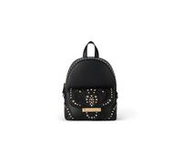 Braccialini Rock Zaino in similpelle nero, con tasca frontale decorata con borchie e applicazioni metalliche dorate che vanno ad adornarlo.