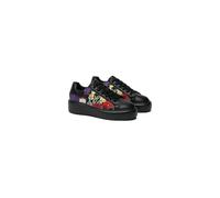 Braccialini Sneakers Comoda Sneakers con Soletta in Pelle, Base in Tinta Unita Nera con un'originale Ricamo Floreale Multicolore sui Lati, Che Dona Un Tocco Vivace e Femminile al Look. Il Design