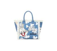 Braccialini Summer Special Lt Realizzata in canvas resistente, questa borsa unisce praticità e stile in un mix perfetto per la bella stagione. La maxi stampa frontale di Bugs Bunny, accompagnata da