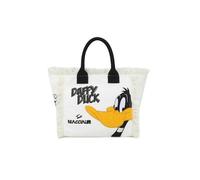 Braccialini Summer Special Lt Realizzata in resistente tessuto canvas, questa borsa mare è caratterizzata da un look ironico e deciso grazie alla maxi-applicazione in tessuto e ricamo di Daffy Duck. I