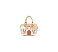 Braccialini Temini Borsa a mano in pelle con doppi manici e tracolla regolabile e removibile, pensata per accompagnarti con stile nella quotidianità. La sua silhouette richiama una graziosa casetta di