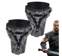 Bracciatori di braccio cosplay, guardie del braccio medievale | 1 paio di bracciatori per la protezione armato armato artificiale | Costume da polso per gioco di ruolo teatrali per la protezione 'avam