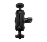 Braccio a doppia testa a sfera con 360 gradi 1/4 "Vite a sfera Mount Per fotocamera Morsetto Monitor Luce Video Microfono Treppiede Staffa per fotocamera in alluminio regolabile