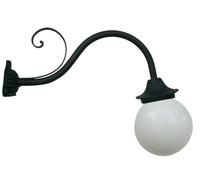 Braccio a muro applique lampada mod.Salina con globo per esterno giardino