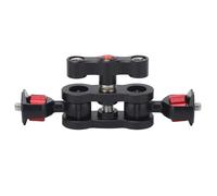 Braccio articolato con doppia testa a sfera, adattatore doppia testa a sfera con vite e perno da 1/4 di pollice, supporto testa a sfera rotante a 180 gradi per treppiede per