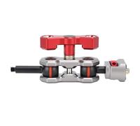 Braccio Articolato con Doppia Testa a Sfera, Braccio Articolato Regolabile Universale con Perni Retrattili per Monitor, Microfoni, Fotocamere DSLR, Luci LED, Flash