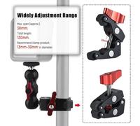 Braccio articolato con testa a sfera, braccio a frizione multifunzionale con testa a sfera da 1/4"-20 con morsetto NATO per fotocamera DSLR, monitor,
