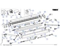 Braccio articolato thule a sinistra per tenda da sole omnistor 6300 2,6 metri - ricambio thule 1500603326