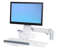 Braccio Combo per lavorare seduti e in piedi StyleView, supporto monitor e tastiera, bianco