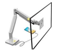 Braccio con molla a gas G40 Supporto for monitor da tavolo con schermo da 22-40 pollici Rotazione a 360 gradi Schermo curvo da 3-15 kg/schermo ultra ampio/schermo piatto USB(WHITE G40)